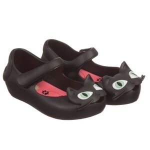 MINI MELISSA GIRLS BLACK CAT JELLY SHOES